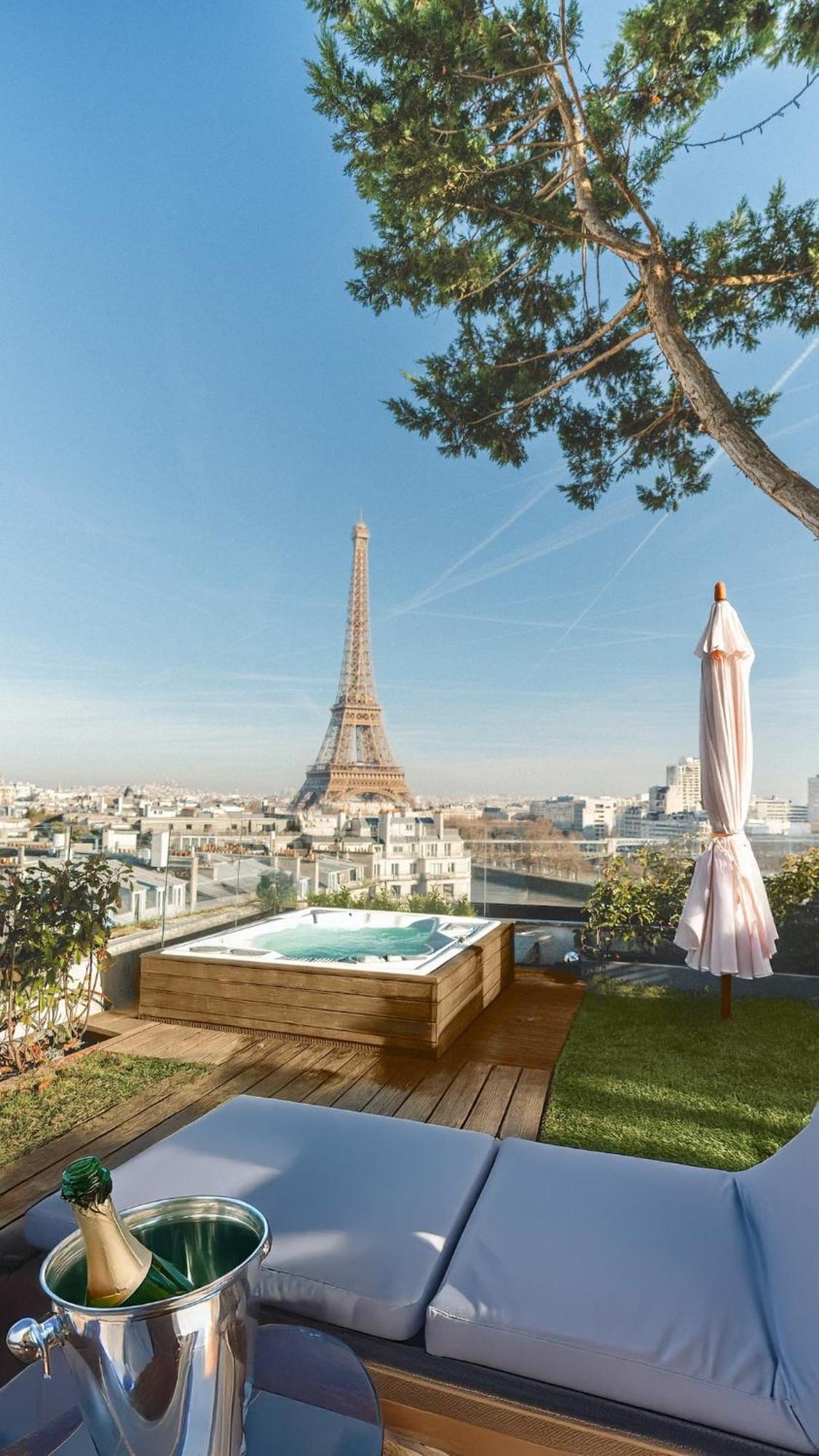 Splendide Rooftop Jacuzzi Tour Eiffel Ac Appartement *