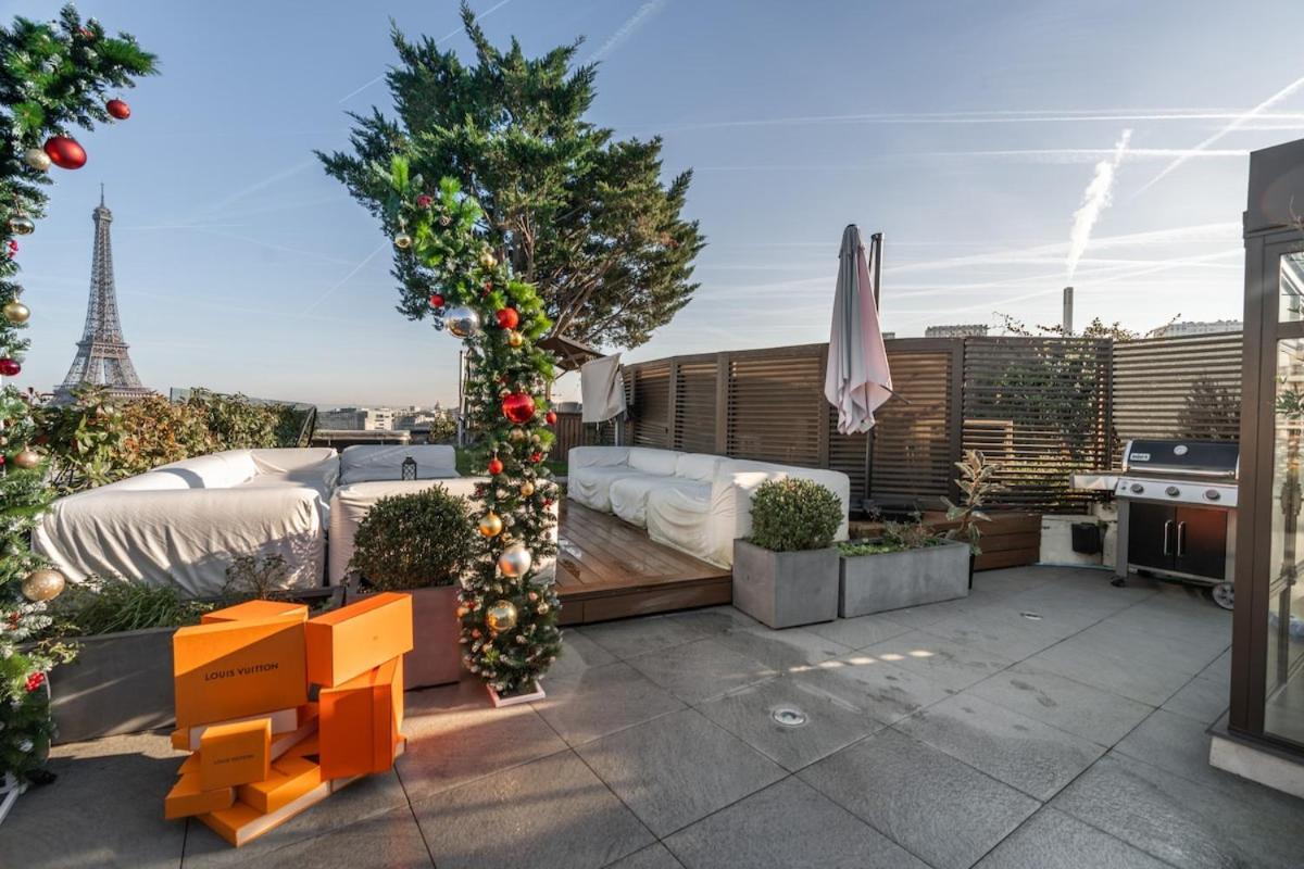 Appartement Splendide Rooftop Jacuzzi Tour Eiffel Ac